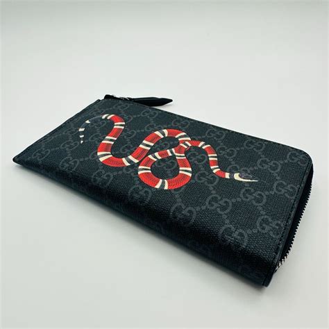 gucci long wallet snake|Gucci wallet snake price.